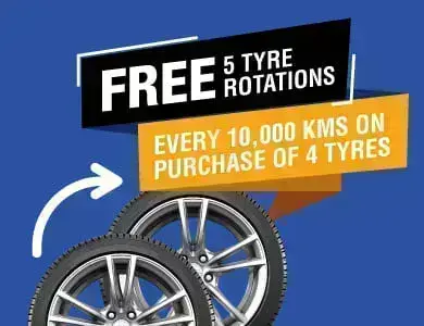 FREE 5 TYRE ROTATIONS